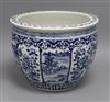 A 19th century Chinese blue and white jardiniere diameter 31cm                                                                         