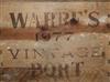 A case of 1977 Warre's Vintage port                                                                                                    