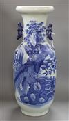 A large 19th century Chinese celadon ground vase height 59cm                                                                           