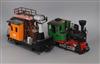 An LGB 0-4-0 steam locomotive 2774, G Gauge, together with track, transformer and rolling stock including a                            