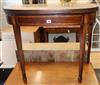 A George III mahogany and satinwood banded card table W.90cm                                                                           