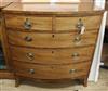 An early 19th century mahogany five drawer chest W.97cm                                                                                