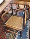 A Regency provincial cane seat elbow chair                                                                                             