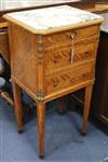 A satin bedside cabinet W43cm                                                                                                          