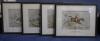 After Herring Snr., a set of four chromolithographs, Hunting scenes, 18 x 26cm                                                                                                                                              