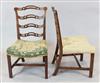 A set of eight George III mahogany ladderback dining chairs, H.3ft 2in.                                                                