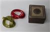 Art Deco napkin rings, bakelite children's jewellery etc.                                                                              