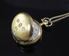 A 14ct gold and diamond set fob watch, on a 14ct gold box link chain,                                                                  