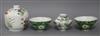 A Chinese famille rose chupu, two dragon bowls and a bowl and cover                                                                    