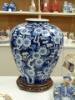 A Japanese large blue and white prunus vase H 45cm                                                                                                                                                                          