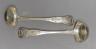 A pair of Victorian Scottish silver Kings pattern sauce ladles, by Marshall & Sons, Glasgow, 1855, 14.5cm, 72 grams.                                                                                                        