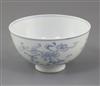 A Chinese blue and white bowl, Daoguang six character seal mark and of the period (1821-50), diameter 12.3cm                           