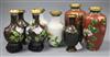 Four pairs of 20th century Japanese cloisonne enamel vases, H 19cm (tallest)                                                           