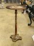 A Chinese lacquer circular wine table, diameter 36cm, height 67cm                                                                                                                                                           