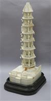 A Chinese ivory pagoda height 60cm (a.f.)                                                                                              