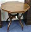 An inlaid rosewood octagonal table W.76.5cm                                                                                            