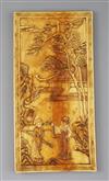 A Chinese ivory plaque, Qing dynasty, H. 20.4cm                                                                                        