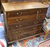 A 19th century mahogany four drawer chest, (altered) W.96cm                                                                            