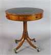 A Regency mahogany drum top occasional table, W.2ft 4in. H.2ft 6in.                                                                    