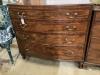A Regency inlaid mahogany chest fitted four graduated long drawers, width 107cm depth 52cm height 97cm                                                                                                                      