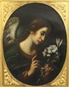 After Carlo Dolci (1616-1686) Angel holding a lily stalk 28 x 22in.                                                                    