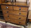 A Victorian mahogany five drawer chest W.109cm                                                                                         