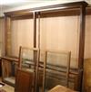 A Victorian oak library bookcase W.294cm                                                                                               