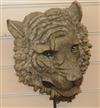 A tiger face garden ornament W.27cm                                                                                                    