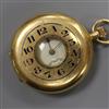 An 18ct. gold half hunter pocket watch a.f.                                                                                            