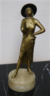 An Art Deco spelter figure                                                                                                             