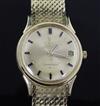 A gentleman's early 1970's 18ct gold Omega Constellation Chronometer officially certified automatic wrist watch,                       