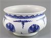 A Chinese blue and white censer, Kangxi period, D. 24.5cm                                                                              