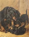 Richard Ansell (1815-1885) Cavalier spaniels 20 x 16in.                                                                                