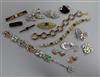 Assorted jewellery including costume and silver.                                                                                       