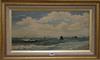 Early 20th century English School, oil, seascape, 27 x 52cm                                                                            