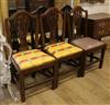 Three Chippendale style dining chairs                                                                                                  