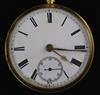 A Victorian 18ct gold keywind open faced pocket watch by E & M Goldston, Edinburgh,                                                    