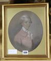 Late 18th century English School, pastel, portrait of Henry Snaith Trower, oval 24 x 20cm                                              