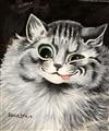 Louis Wain (1860-1939) Smiling cat 8 x 6.75in., unframed                                                                               