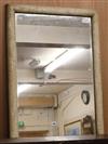 A painted rectangular wall mirror W.67cm                                                                                               