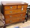 A 19th century string inlaid mahogany chest of drawers W.106cm                                                                         