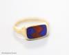 An early 20th century 18ct gold and two colour enamel ring, size K, gross weight 3.9 grams.                                                                                                                                 