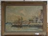 A Ronini, oil on canvas, view of Venice, signed, 48 x 69cm                                                                             