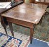 A North European inlaid oak extending dining table W.122cm closed                                                                      