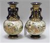 A pair of Satsuma vases 15.5cm                                                                                                         