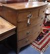 A 19th century mahogany bow-fronted chest of drawers W.100cm                                                                           