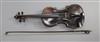 A violin by Sebastian Dalinger, Vienna 1805, back 14.5in. overall length 23in.                                                         