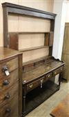 An 18th century oak dresser W.143cm                                                                                                    