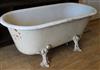 A Victorian enamelled cast iron freestanding bath W.165cm                                                                              