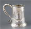 A George III large provincial silver mug by John Langlands I,                                                                          